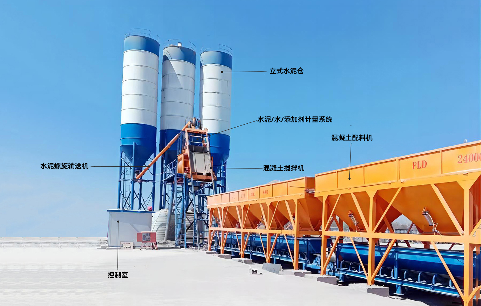 HZS50 料斗式混凝土搅拌站